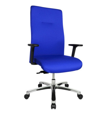 Bürostuhl Big Star 20, blau / silber, mit Armlehnen, bis 150kg