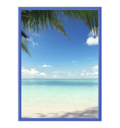 Plakat-Klapprahmen Standard, KRA3G25C5010, blau, A3, Aluminium