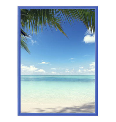 Plakat-Klapprahmen Standard, KRA3G25C5010, blau, A3, Aluminium