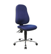 Bürostuhl Point 60, blau / chrom, bis 110kg