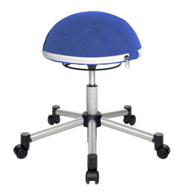 Ballsitz SH17BB6 Sitness Half Ball, blau, mit Rollen, höhenverstellbar, bis 110kg