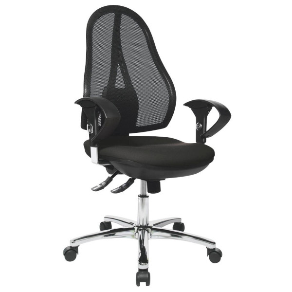 4014296074542 - Bürostuhl Open Point SY Deluxe schwarz chrom mit Armlehnen bis 110kg 4014296074542 Topstar 4014296074542 - Bürostuhl Open Point SY Deluxe schwarz chrom mit Armlehnen bis 110kg 4014296074542 Topstar