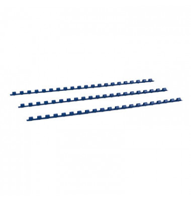 Plastikbinderücken BRP080-BL blau US-Teilung 21 Ringe auf A4 45 Blatt 8mm 100 Stück