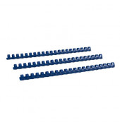 Plastikbinderücken BRP140-BL blau US-Teilung 21 Ringe auf A4 105 Blatt 14mm 100 Stück