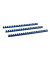 Plastikbinderücken BRP140-BL blau US-Teilung 21 Ringe auf A4 105 Blatt 14mm