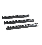 Plastikbinderücken BRP280-SW schwarz US-Teilung 21 Ringe auf A4 210 Blatt 28mm
