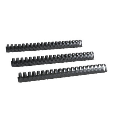 Plastikbinderücken BRP280-SW schwarz US-Teilung 21 Ringe auf A4 210 Blatt 28mm