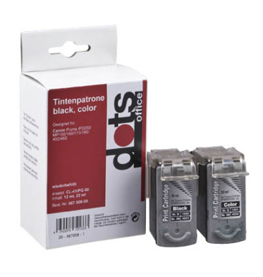Druckerpatrone SparPack schwarz color ersetzt Canon PG-40/CL-41