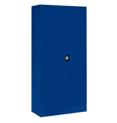 Aktenschrank 109923, Stahl abschließbar, 5 OH, 92 x 195 x 42 cm, blau