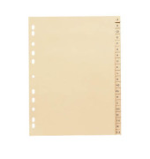Kartonregister 846120-1210-81, A bis Z, A4, 110 g/m², chamois Taben, 20-teilig