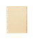 Kartonregister 846120-1210-81, A bis Z, A4, 110 g/m², chamois Taben, 20-teilig