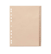 Kartonregister 846131-1110-81, 1 bis 31, A4, 110 g/m&sup2;, chamois Taben, 31-teilig