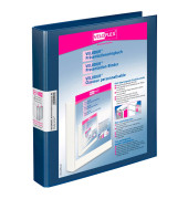 Präsentationsringbuch VELODUR® 1143156, A4 2 Ringe 25mm Ring-Ø PP-kaschiert, 2 Außentaschen, blau