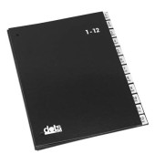 Pultordner 44198 A4 1-12 / Jan-Dez schwarz 12-teilig