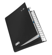 Pultordner 44200-04, 1-31, schwarz, A4, 32 F&auml;cher