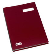 Unterschriftenmappe 44201-01, A4 20 Fächer Hartpappe, Kunststoff rot