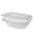 Feinkost- und Salatschalen mit Klappdeckeln, PLA "pure" 375 ml 4,8 cm x 16,1 cm x 13,2 cm glasklar 82200