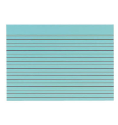 Karteikarten 100110259833293 blau A4 liniert 180g 