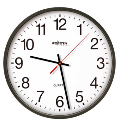  Wanduhr 44.130.212, schwarz