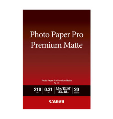 Fotopapier PM-101 Pro Premium Matte 8657B007, A3+, für Inkjet, 210g weiß matt einseitig bedruckbar