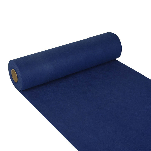 4 Stück Papstar Tischläufer, stoffähnlich, Vlies soft selection 24 m x 40 cm dunkelblau auf Rolle 84321 4002911964439 Papstar