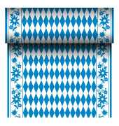 Tischläufer, stoffähnlich, Airlaid 24 m x 40 cm "Bayrisch Blau" auf Rolle 84495