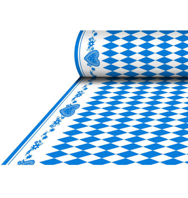 Tischdecke, stoffähnlich, Airlaid 25 m x 1,18 m "Bayrisch Blau" 84501 Tischdecke, stoffähnlich, Airlaid 25 m x 1,18 m "Bayrisch Blau" 84501