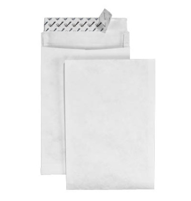 Faltentaschen Expander E4 ohne Fenster 50mm Falte haftklebend weiß 20 Stück Tyvek