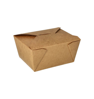 Lunchboxen, Pappe "pure" 6,3 cm x 9 cm x 11,3 cm braun 85687