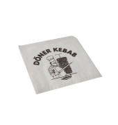 Döner-Kebab-Tüten, Pergament-Ersatz 16 cm x 16 cm weiß fettdicht 86170