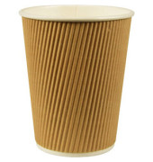 25 Trinkbecher, Pappe "pure" 0,2 l Ø 8 cm · 9 cm Ripple Wall 86270
