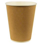 25 Trinkbecher, Pappe "pure" 0,3 l Ø 9 cm · 11 cm Ripple Wall 86271