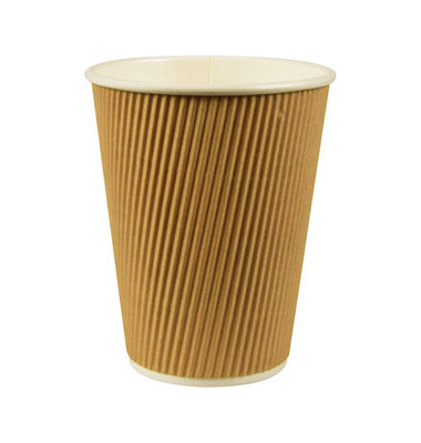 25 Trinkbecher, Pappe "pure" 0,3 l Ø 9 cm · 11 cm Ripple Wall 86271 25 Trinkbecher, Pappe "pure" 0,3 l Ø 9 cm · 11 cm Ripple Wall 86271