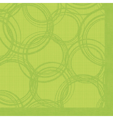 Servietten "ROYAL Collection" 1/4-Falz 40 cm x 40 cm limonengrün "Bubbles" 86495