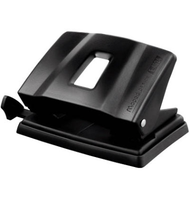 Locher Essentials M402411 schwarz bis 2mm 20 Blatt mit Anschlagschiene
