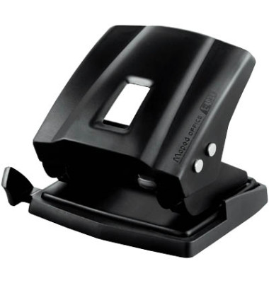 Locher Essentials M403411 schwarz bis 3mm 30 Blatt mit Anschlagschiene