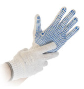 Arbeitshandschuhe Structa I, PVC Noppen, weiß/blau, Größe 8 / M