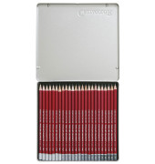 Bleistift-Set CLEOS-Fine Art Graphit, 160 24, rot, k.A., 24-teilig sortiert
