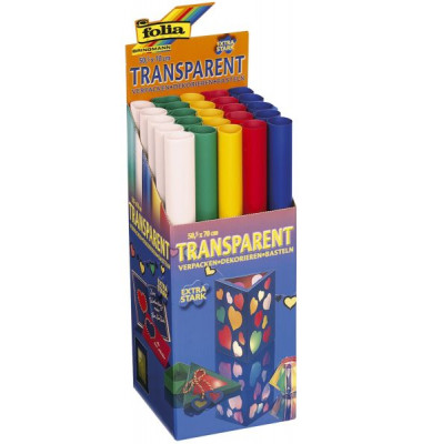 870 RL 50,5x70cm 115g Transparentpapier 5Farben sort 870 RL 50,5x70cm 115g Transparentpapier 5Farben sort