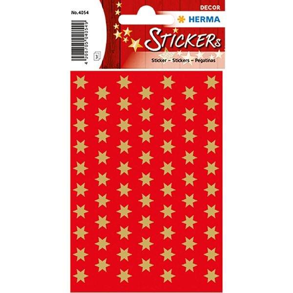 10 Stück Herma 4054 Weihnachten Schmucketikett Stern  8mm gold 4008705040549 Herma 201 Stück