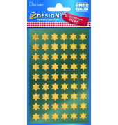 52802 gold Weihn.Schmucketikett Stern 8mm