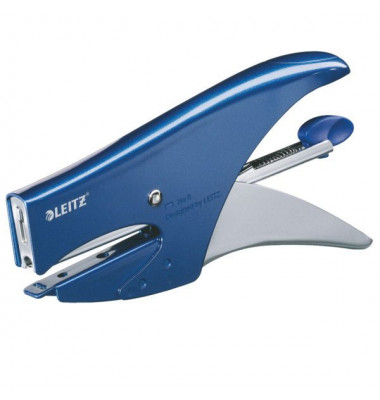 Heftzange 5547 blau/silber bis 15 Blatt für Klammern Nr 8 Metall