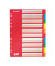 Kartonregister 4387-60-00, 10-teilig blanko, A4, 160 g/m², farbige Taben, 10-teilig