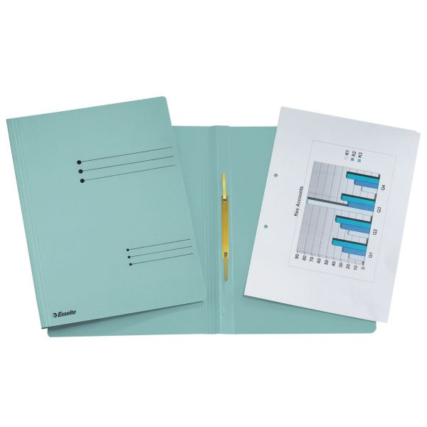 25 Stück Esselte Schnellhefter Rapid File 621057, A4, blau, Karton, 250g, Vorderdeckel opak 4001536002526 Esselte