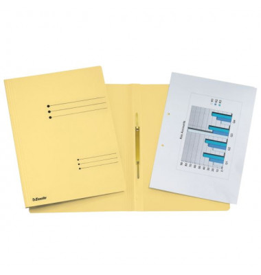 Schnellhefter Rapid File 621055, A4, gelb, Karton, 250g, Vorderdeckel opak