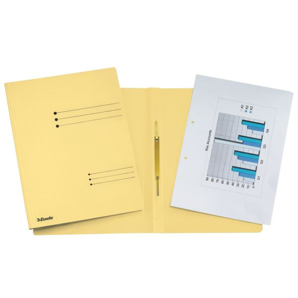 25 Stück Esselte Schnellhefter Rapid File 621055, A4, gelb, Karton, 250g, Vorderdeckel opak 4001536002502 Esselte