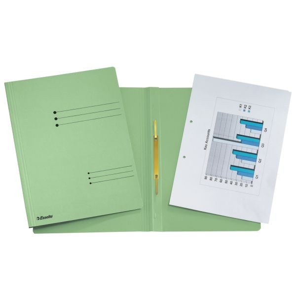 25 Stück Esselte Schnellhefter Rapid File 621058, A4, grün, Karton, 250g, Vorderdeckel opak 4001536002533 Esselte
