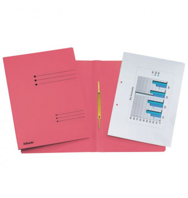 Schnellhefter 621056, A4, rot, Karton, 250g, Vorderdeckel opak