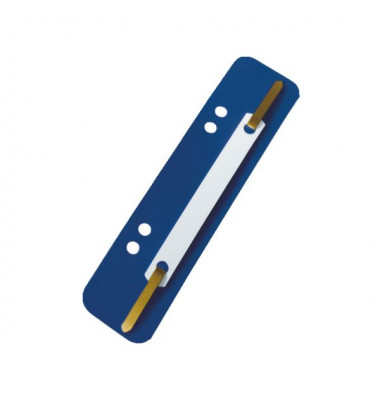 Heftstreifen kurz 1430602, 3,5x15cm (BxL), Kunststoff mit Kunststoffdeckleiste, blau