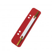Heftstreifen kurz 1430615, 3,5x15cm (BxL), Kunststoff mit Kunststoffdeckleiste, rot
